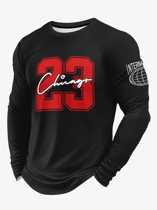 Camiseta Manga Larga Hombre Estilo Trendy Primavera Otoño - Image 17