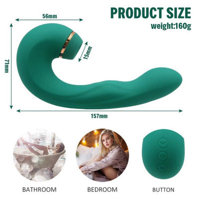 Masajeador Íntimo de Silicona Ecológico con Tecnología de Succión - Image 7