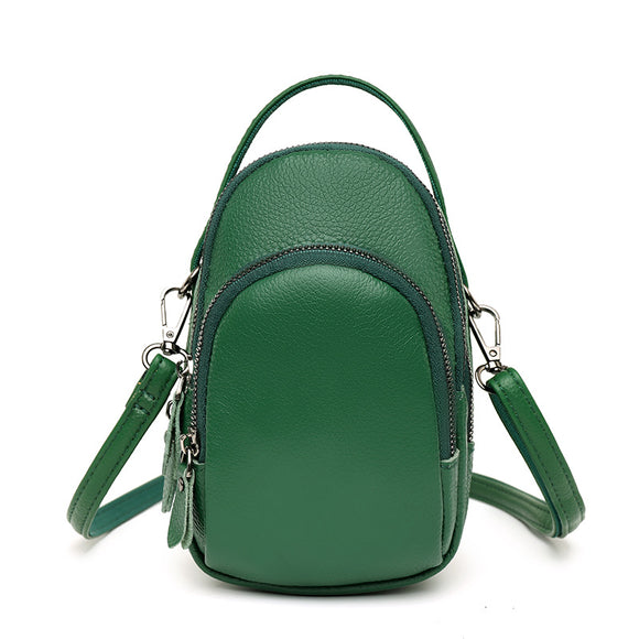 Bolso Bandolera de Cuero Multicapa - Diseño Minimalista y Funcional