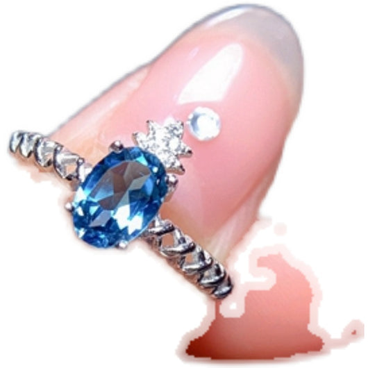 Anillo de Plata S925 Engaste Ovalado 5x7mm - Image 2