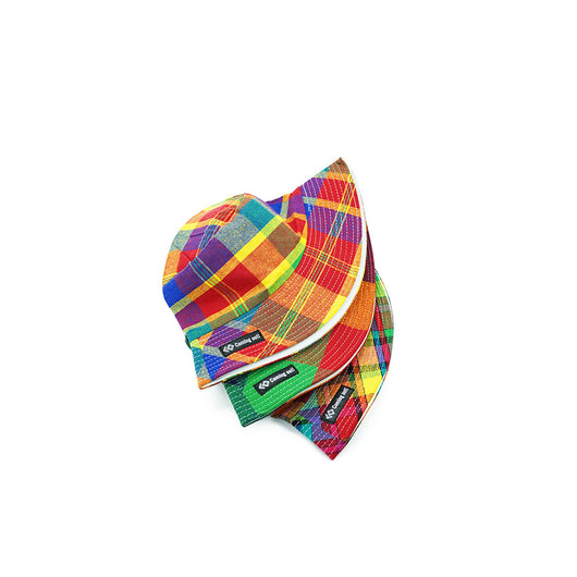Gorro Bucket de Algodón y Lino Transpirable Cuadros Arcoíris - Image 5
