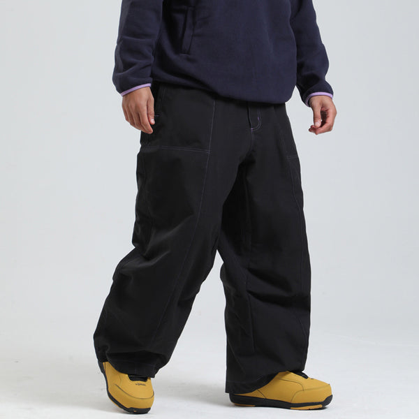Pantalones de Esquí Impermeables Cortaviento con Pierna Ancha