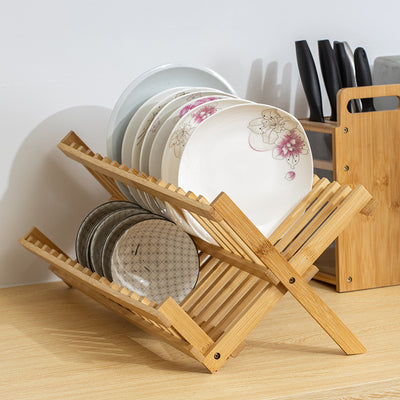 Escurridor de Platos Doble de Bambú con Ventilación - Image 13
