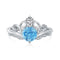 Open Crown Fashion Ring For Women DY120640SWHS Adjustable Opening