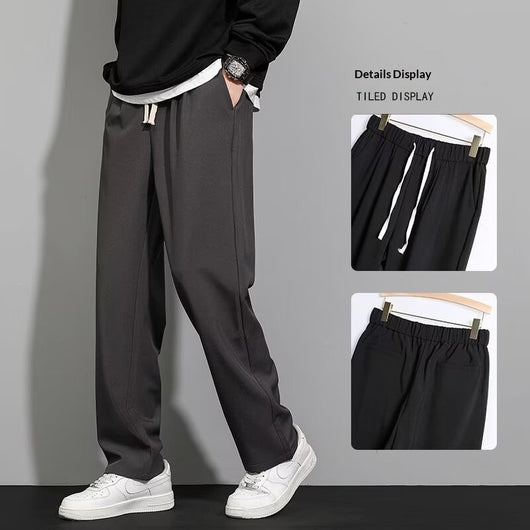 Pantalones Anchos Negro para Hombre - Primavera Otoño - Image 6