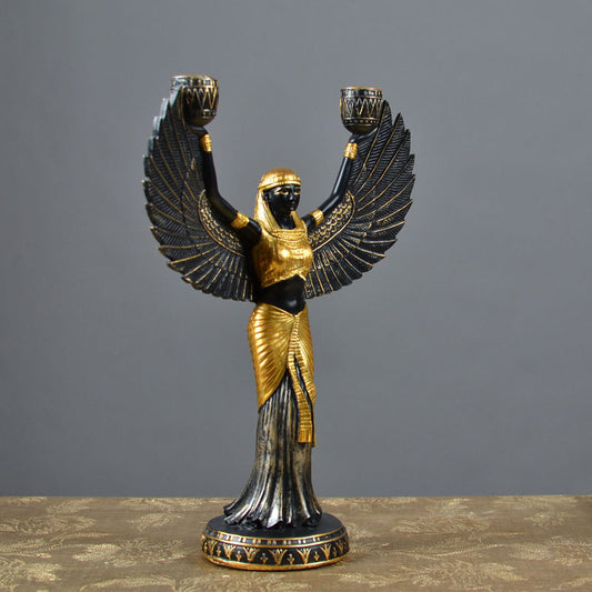 Estatua de la Diosa Isis con Alas - Figura Decorativa de Resina Artesanal - Image 2