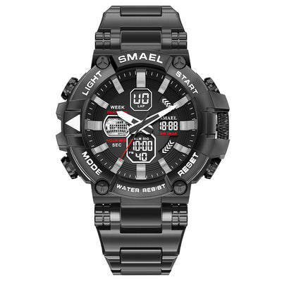 Reloj Deportivo Inteligente de Acero Inoxidable con Doble Pantalla y Luz Nocturna - Image 6
