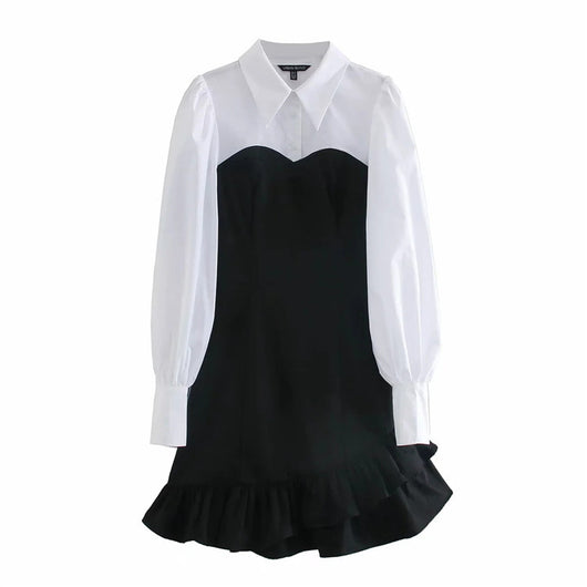 Vestido Patchwork con Volantes - Image 4