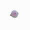 925 Sterling Plateado Inlaid High Carbon Diamond Diamond Double Ring Rosado