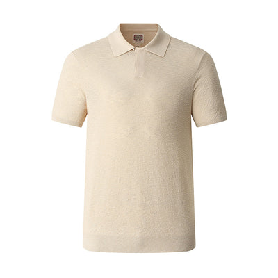 Polo Ejecutivo Slim Fit Tejido Texturizado de Seda de Hielo - Manga Corta para Hombre - Image 15