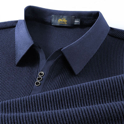 Polera con Textura Vertical y Acceso de Botones de Control - Image 7