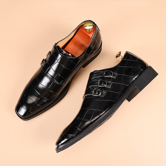 Zapatos de Cuero Ejecutivos Transpirables Talla Grande Hombre - Image 4