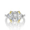 The New Ice Flower Cut Ring Inlaid With Aquamarine High Carbon Blanco Number5