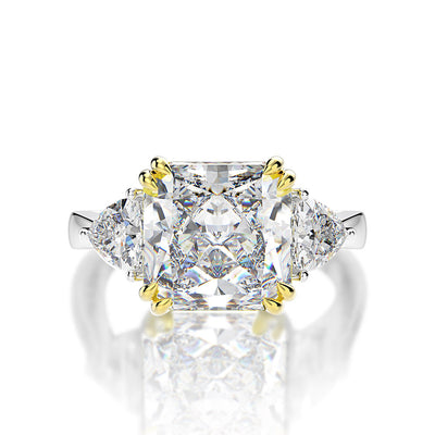 Anillo Flor de Hielo con Aguamarina y Carbono Alto - Image 2