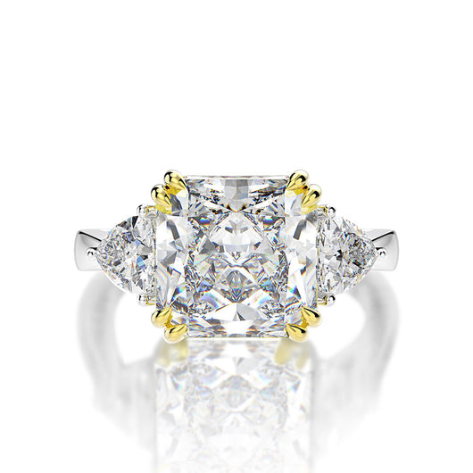 Anillo Flor de Hielo con Aguamarina y Carbono Alto - Image 2