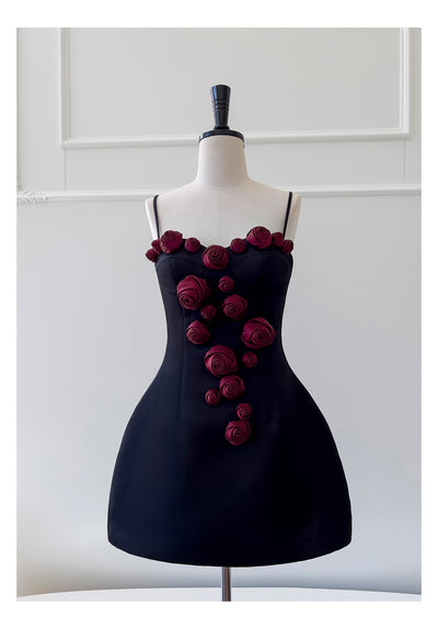 Falda Suspender Estilo Socialité Francesa con Cintura Ajustada y Flores - Image 19