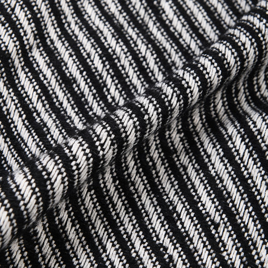 Abrigo de Lana Rayado con Cuello Maillard para Otoño e Invierno - Image 13