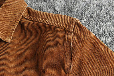 Camisa de Pana Retro de Algodón con Manga Larga para Hombre - Image 25
