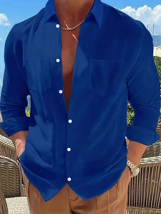 Camisa Manga Larga a Rayas Verticales Casual - Image 12