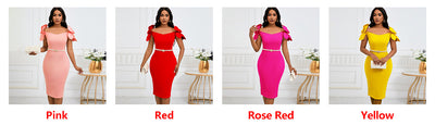 Vestido Elegante con Flores Tridimensionales para Mujer - Image 34