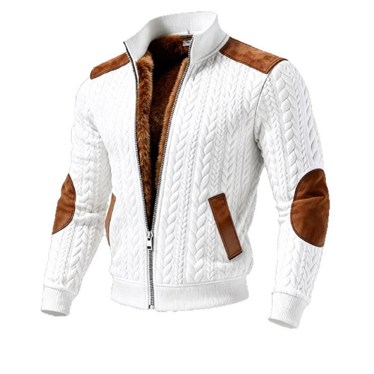 Chaqueta de Punto Jacquard Texturizada Estilo Retro para Hombre - Image 3