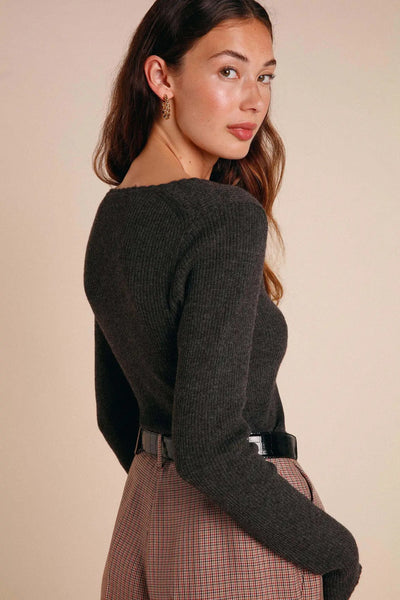Suéter Tejido Cuello Amplio Manga Larga para Mujer - Image 10