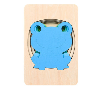 Puzzle 3D de Animales en Madera con Degradado Multicapa - Image 16