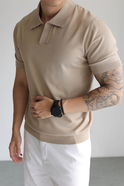 Suéter Tipo Polo de Seda Helada para Hombre - Diseño Sofisticado y Fresco - Image 19