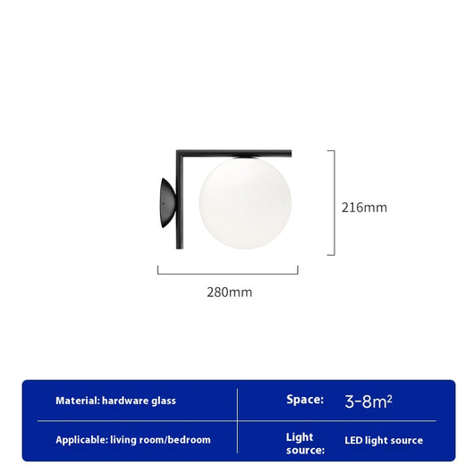 Lámpara de Pared de Cristal para Dormitorio y Pasillo - Image 8