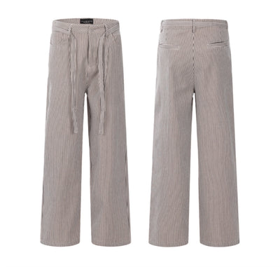 Pantalón Recto Vintage Americano a Rayas - Image 2