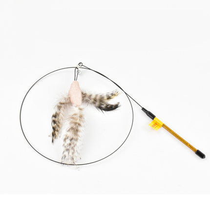 Juguete Interactivo para Gatos con Pluma y Varilla Flexible