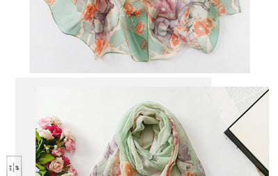 Pañuelo Playa Protección Solar Flor de Cerezo - Ligero y Suave para Mujer - Image 26