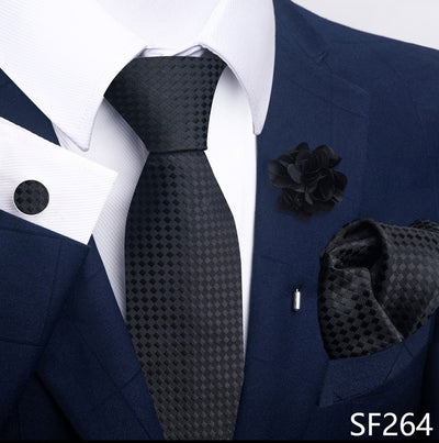 Combo Corbata, Traje y Pañuelo de Bolsillo para Hombre - Juego 8 - Image 75