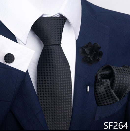 Combo Corbata, Traje y Pañuelo de Bolsillo para Hombre - Juego 8 - Image 75