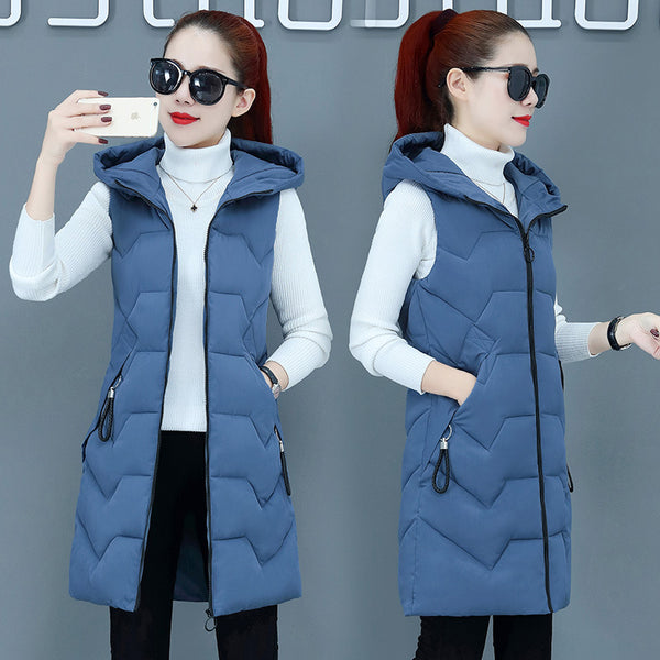 Chaleco Acolchado de Algodón para Mujer Talla Grande