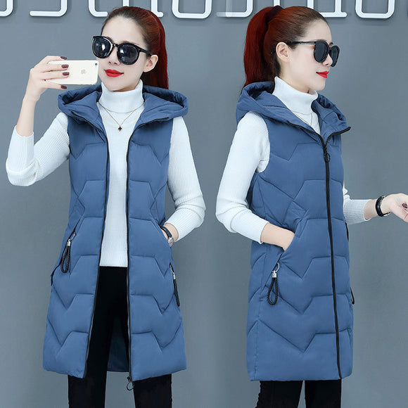 Chaleco Acolchado de Algodón para Mujer Talla Grande