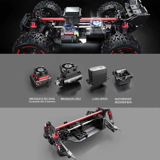 Auto RC Deportivo de Alta Velocidad con Control Remoto 2.4GHz - Camión Drift Brushless - Image 3