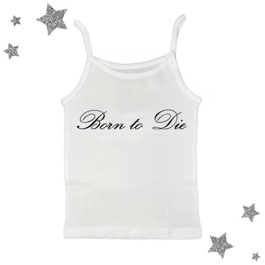 Top Corto sin Mangas con Estampado de Letras en Encaje - Image 9