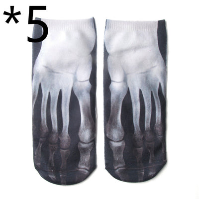 Calcetines Personalizados de Algodón con Estampado 3D Calavera de Cerdo para Hombre y Mujer - Image 12