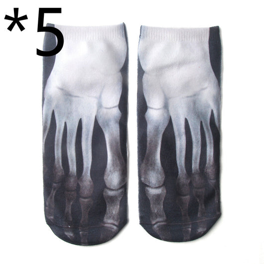 Calcetines Personalizados de Algodón con Estampado 3D Calavera de Cerdo para Hombre y Mujer - Image 12