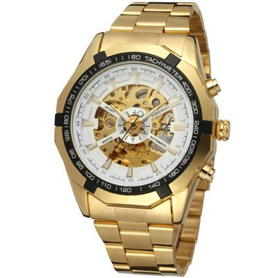 Reloj Automático de Lujo para Hombre en Oro - Elegancia Mecánica Casual - Image 11