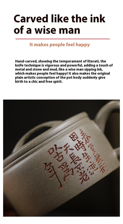 Tetera Artesanal de Barro Púrpura con Boca Ancha - Té Premium Hanwa - Image 12