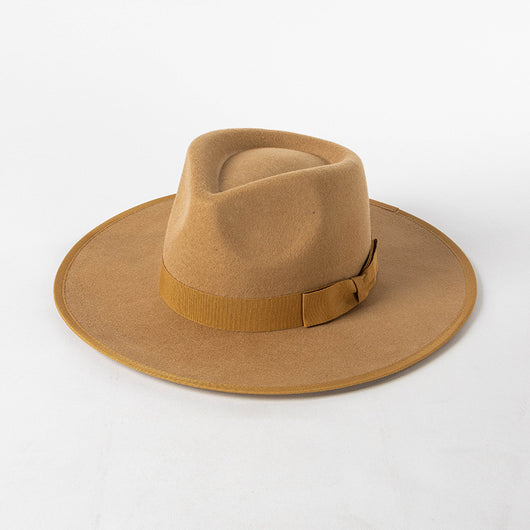 Sombrero de Lana Retro Jazz con Lazo y Corona Elegante - Image 7