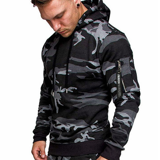 Sudadera Camuflaje con Capucha Slim Fit para Hombre - Image 12