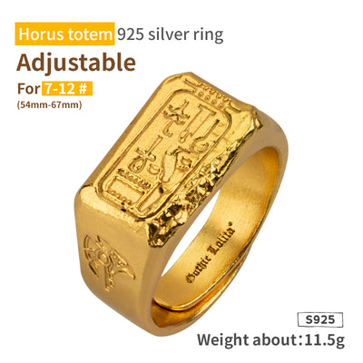 Anillo de Plata del Faraón Egipcio Antiguo - Image 5