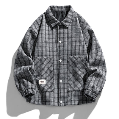 Chaqueta Camisa Tallas Grandes con Estampado Cuadros Bicolor - Image 2