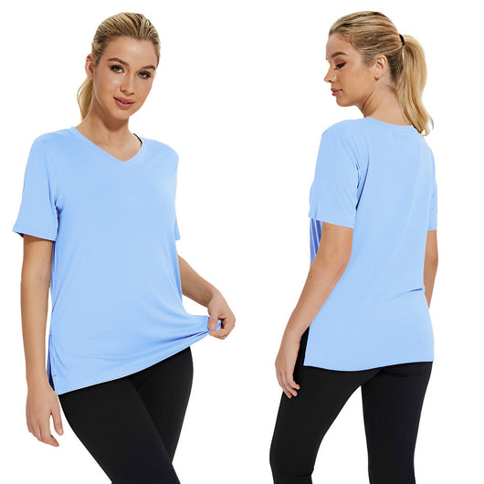 Blusa Suelta de Verano Cuello Redondo con Abertura Lateral - Image 19