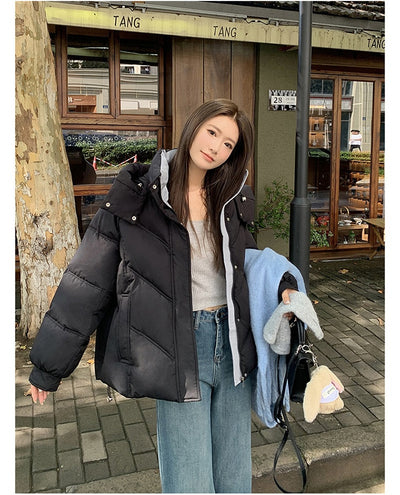 Chaqueta Acolchada Corta para Mujer con Capucha - Impermeable y Térmica - Image 22