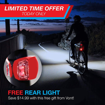 Juego de Luces para Bicicleta - Faro Delantero y Luz Trasera con Soporte - Image 3