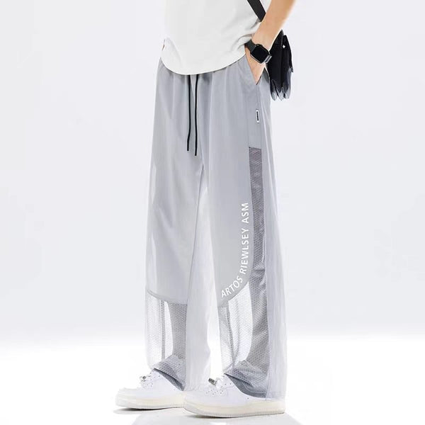 Pantalones Rectos de Seda de Hielo para Hombre - Cómodos y Frescos